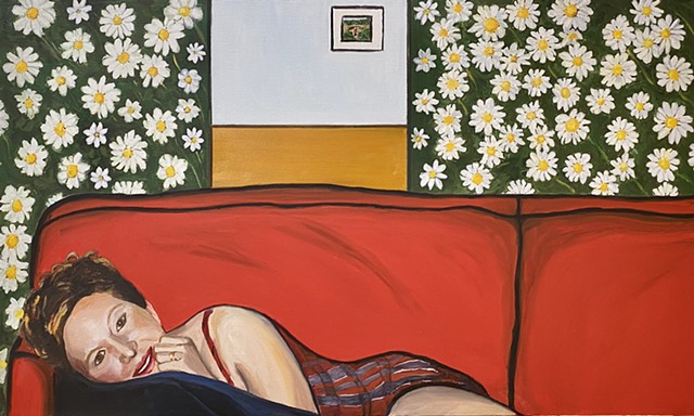Woman With Daisies <SOLD>