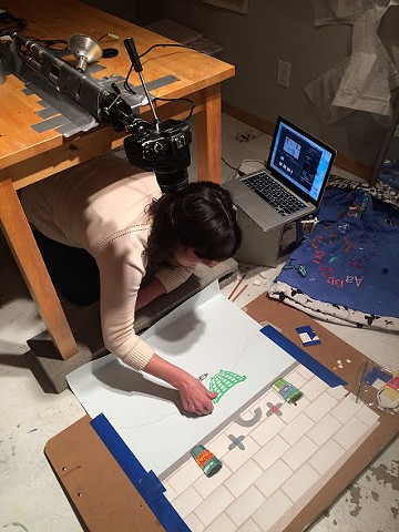 Greta Working on an Animation