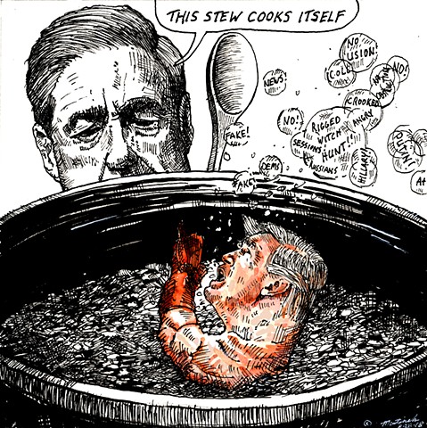 John Martinek editorial cartoon Mueller investigation Trump