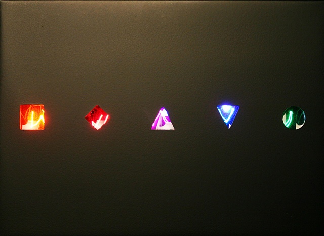 Five Vibrating Light Forms