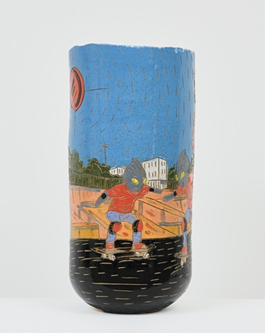 Ultraman and Ultraboys at the Skate Park, 2026 (side view)