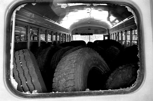 Bus full of Tires