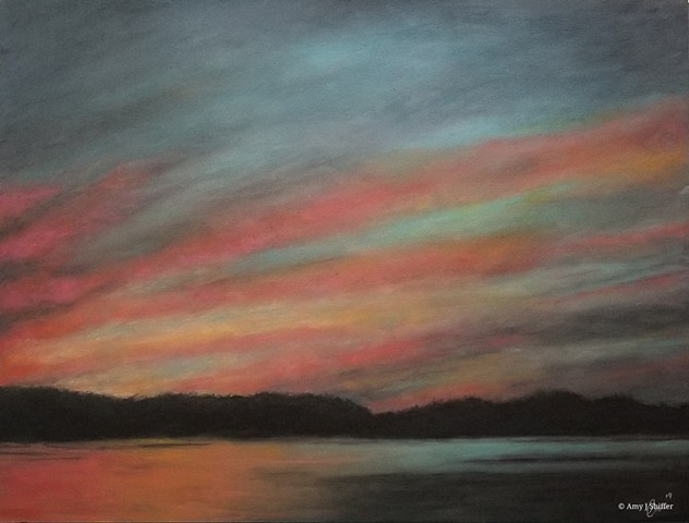 A Winter's Sunset, Briery Creek, 2019