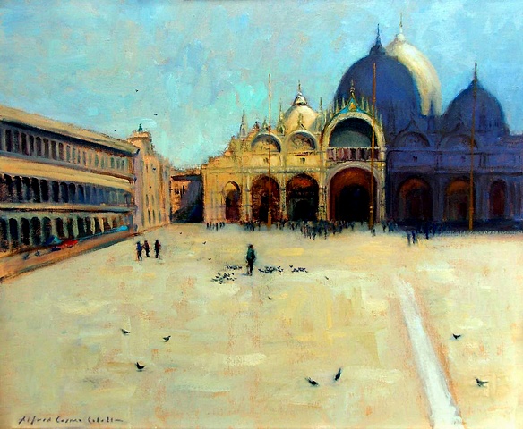 San Marco Square Venice oil painting on linen