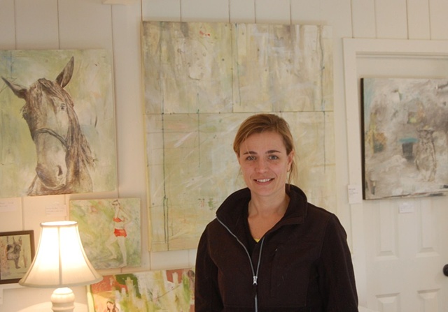 Artist Katherine Bell McClure in her studio 2011