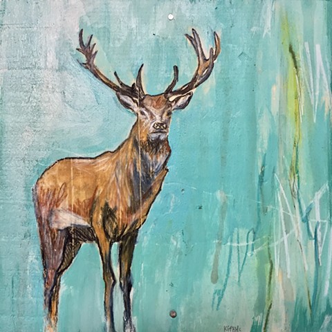 Deer Painting by Atlanta Artist Katherine Bell McClure