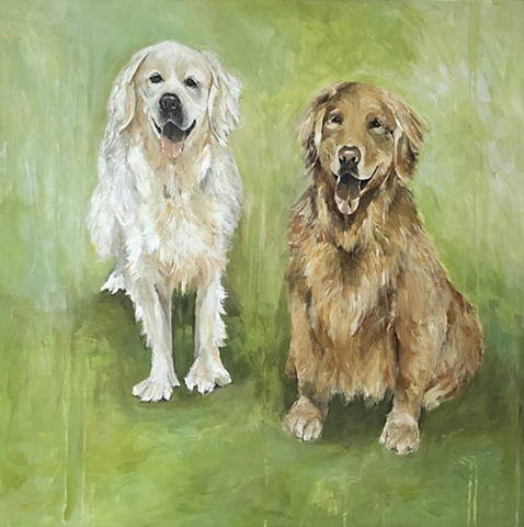 Dogs on canvas