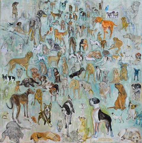 Dog painting by Katherine McClure @KMcClureArtist