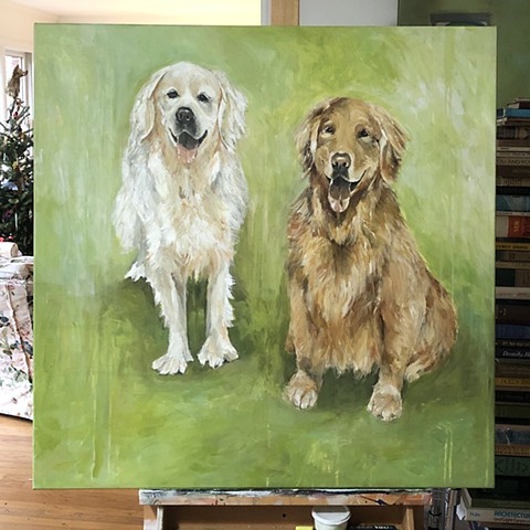 Dogs on canvas