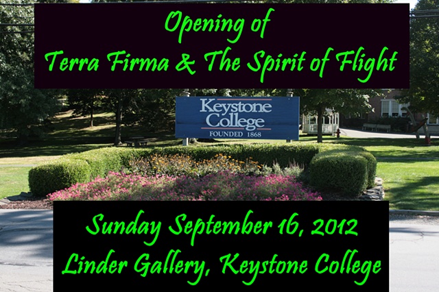 The solo sculpture exhibition of Terra Firma & The Spirit Of Flight by Denis A. Yanashot is one of the awards Yanashot received for winning The Best of Show award in the 2010 Northeastern Pennsylvania Regional Exhibition. 
