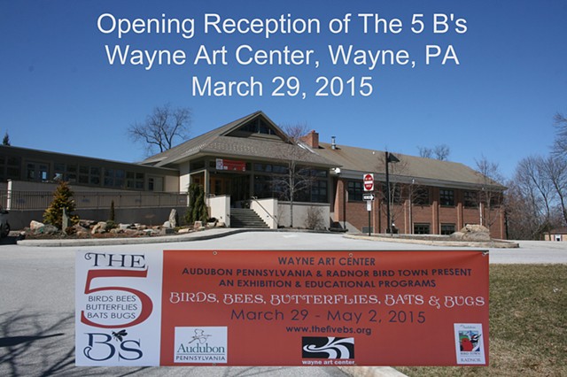 The 5 B's: Birds, Bees, Butterflies, Bats, Bugs  International Art Exhibition at the Wayne Art Center, Wayne, Pennsylvania
