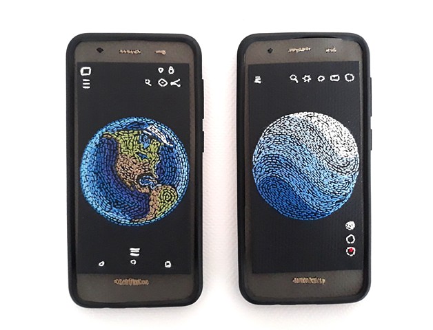 Two versions of the Google Earth App