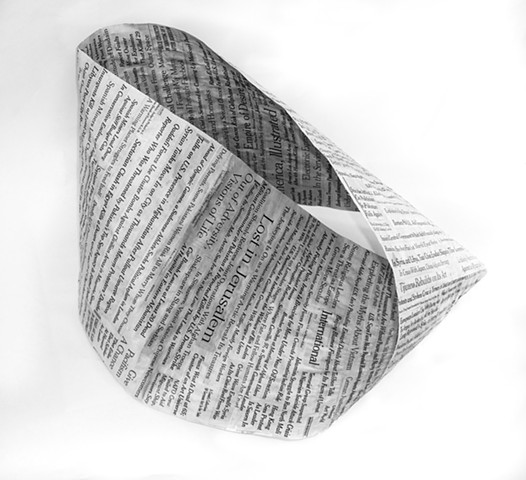 newspaper sculpture
