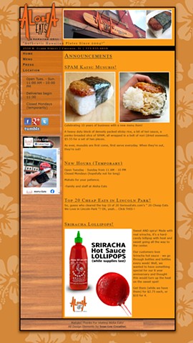 Aloha Eats website