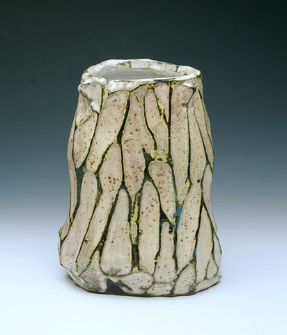 Three-Sided Carved Vase