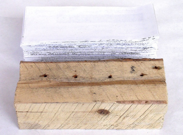 4101005 (wood, paper, ink, pedestal)