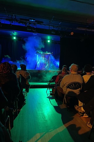 Sheshaman floating on stage
