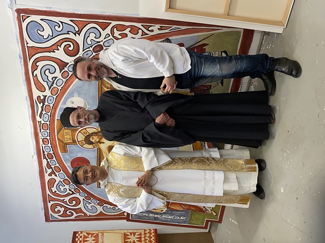 A special thanks to Father Gregory Liu O.P. of the Dominican Order and Father-Deacon Kyrill of Our Lady of Fatima Russian Byzantine Catholic Church in San Francisco who were kind enough to come and give a great blessing ceremony of my studio yesterday! Th
