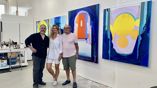 With reknowned NY painter and Sculptor Peter Reginato, and his wife Daniella.
