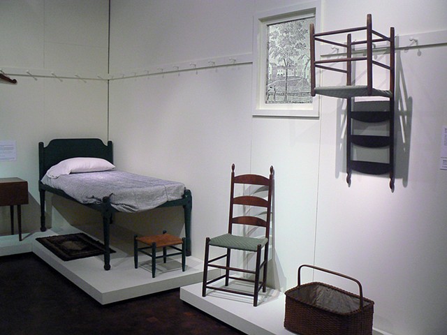 installations of Shaker furniture and artifacts, Museum of Craft and Folk Art, SF CA