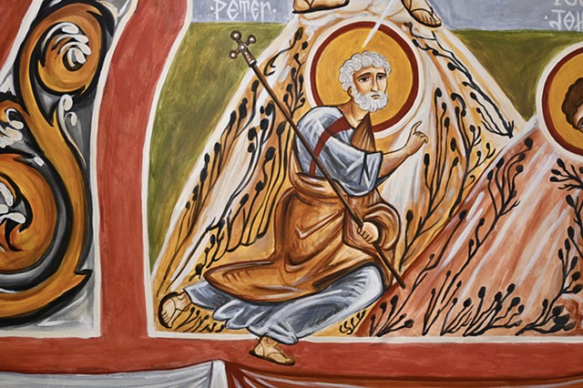 (detail, St. Peter), Transfiguration mural