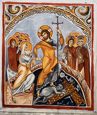 The Anastasis (recreation of 12th c. Cappadocian Fresco) 
