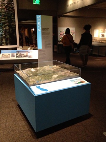 topographical exhibit and case construction, 
Oakland Museum of California, Oakland CA