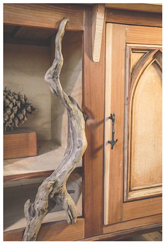 Cabinet ( detail showing driftwood)