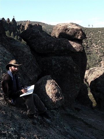 sketching on the high peaks, 
Pinnacles National Park, CA