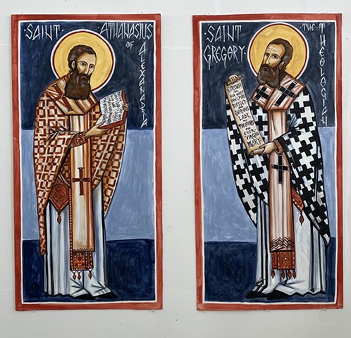 Saint Athanasius of Alexandria & Saint Gregory the Theologian panels