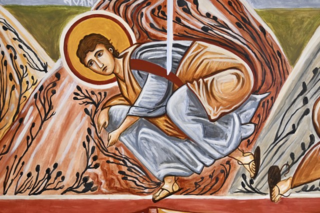 (detail, St. John), Transfiguration mural