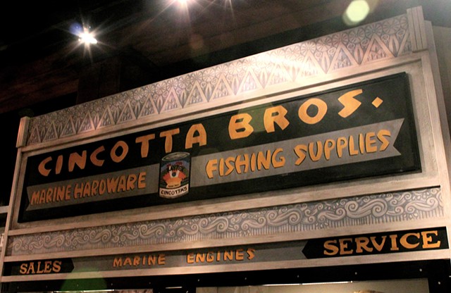 recreation and decorative painting, 
'Cincotta Bros.' exhibit
for National Park Service,
San Francisco Maritime National Historic Park, 
Visitor Center II, San Francisco CA