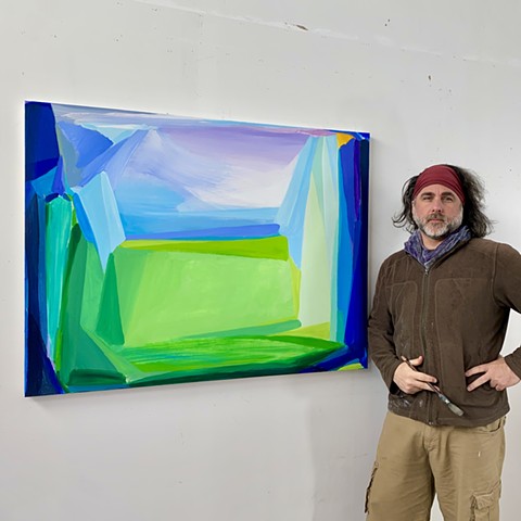 with my painting titled 'After The Rains'