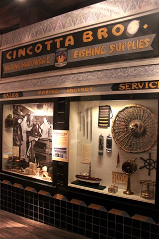 recreation and decorative painting, 
'Cincotta Bros.' exhibit
for National Park Service,
San Francisco Maritime National Historic Park, 
Visitor Center II, San Francisco CA
