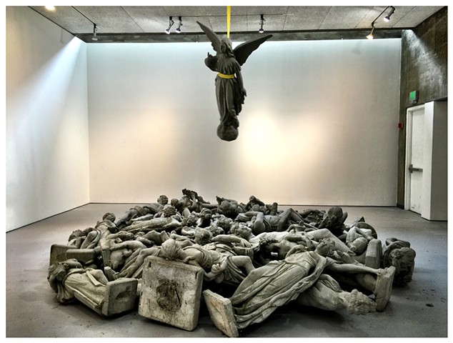 Installing artist David Ireland's installation 'Angel', at San Francisco Art Institute
(w/ Gizmo Inc.)