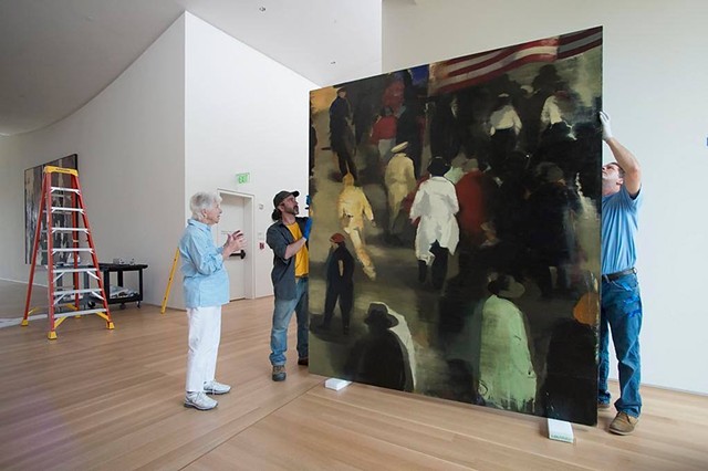 Lead Installer for the Anderson Collection of American Art, Stanford University, Palo Alto CA (photo C/o SFChronicle)