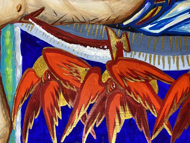 Painted Crucifix for private prayer shrine (Detail)