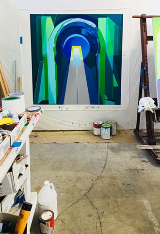 'Emerald Passage', Work in Progress,
in temporary studio