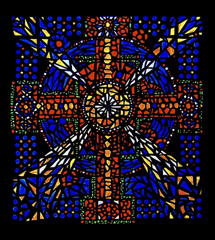 Design for cruciform stained glass window