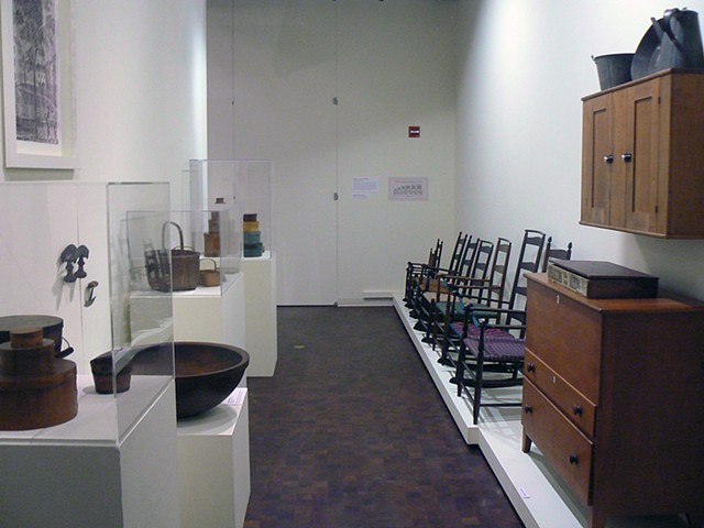 installations of Shaker furniture and artifacts, Museum of Craft and Folk Art, SF CA