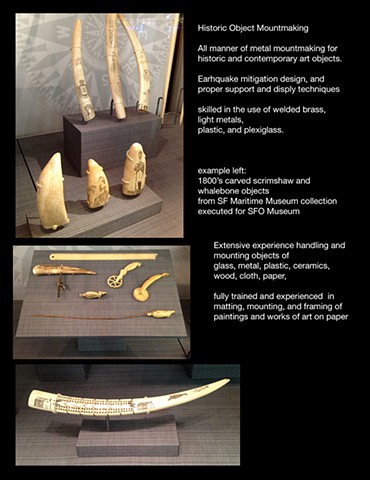 historic object mountmaking, SFO Museum