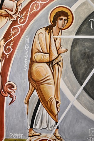 Prohet Moses, Transfiguration mural