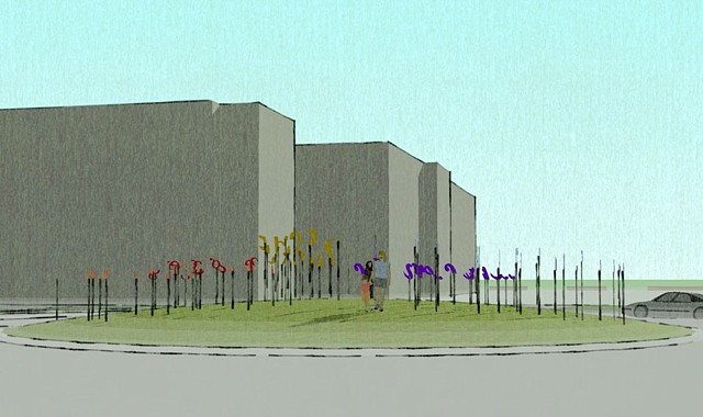 Public Sculpture Proposal (computer animation)
Wilson Center for the Arts
Brookfield, WI