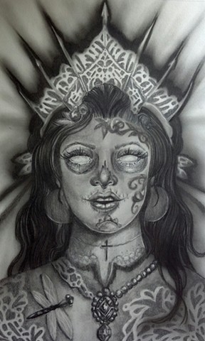 All Rights Reserves By Shauna Fujikawa Hope Tattoos & Art - Sainte Maria Day of the Dead
