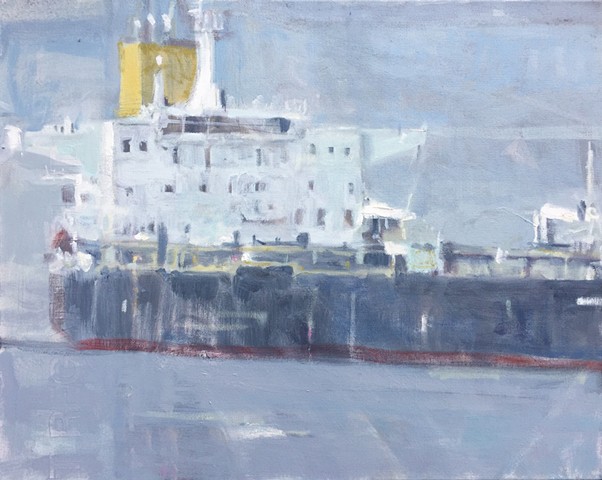 Painting of freighter - one of a series of six