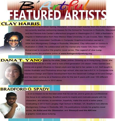 Featured Artists for the B'Artful Cartooning Workshop 10/26/2013. Register & experience it for yourself