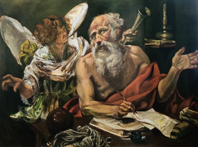 Saint Jerome and the Angel after Simon Vouet