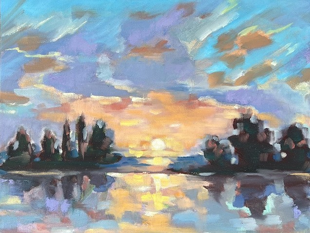 Sunset Over Bay