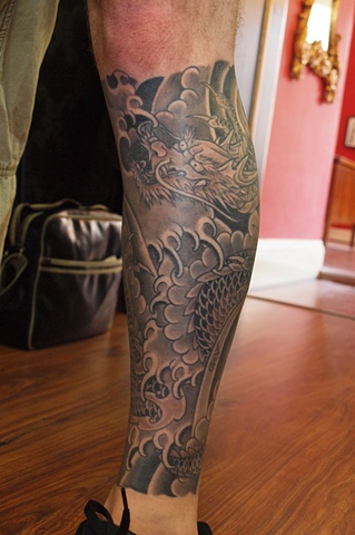 Dragon leg sleeve japanese tattoo japanese tattoo irezumi horimono wabori fil wood
