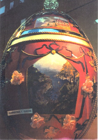 Fendi Window -  papier -mache egg